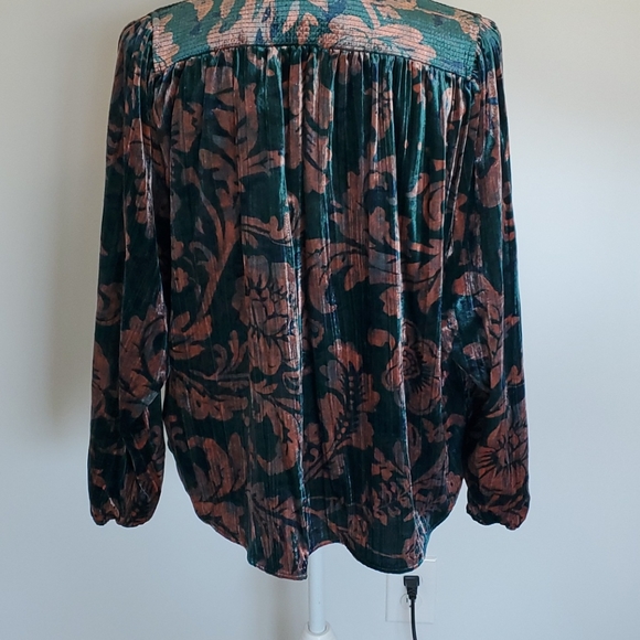 NWT Anthropologie Faustine Velvet Peasant Blouse - Picture 9 of 16